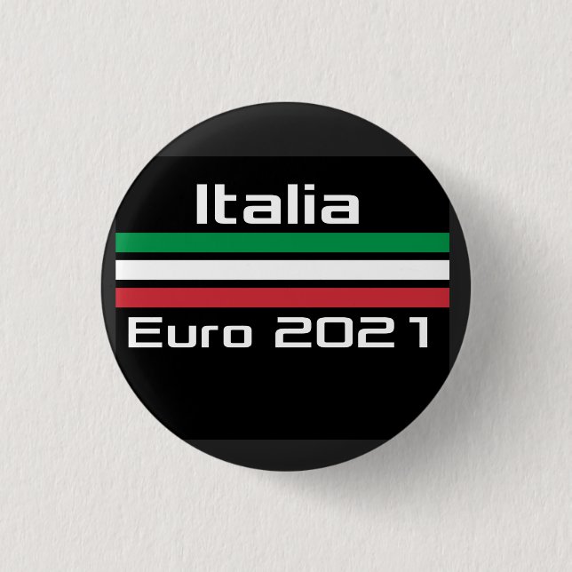 T-shirt  Italia euro 2021 3 Cm Round Badge (Front)