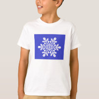 T-Shirt Kids Blue Snow Flake