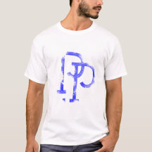 T-Shirt Letter P logo Design  (Blue) 