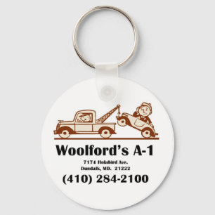 t-shirt logo w-address key ring