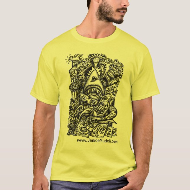 T-Shirt - Lottery Tickets Meet Jaws Going Extinct  (Front)