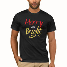 T-Shirt : Merry and Bright (black)