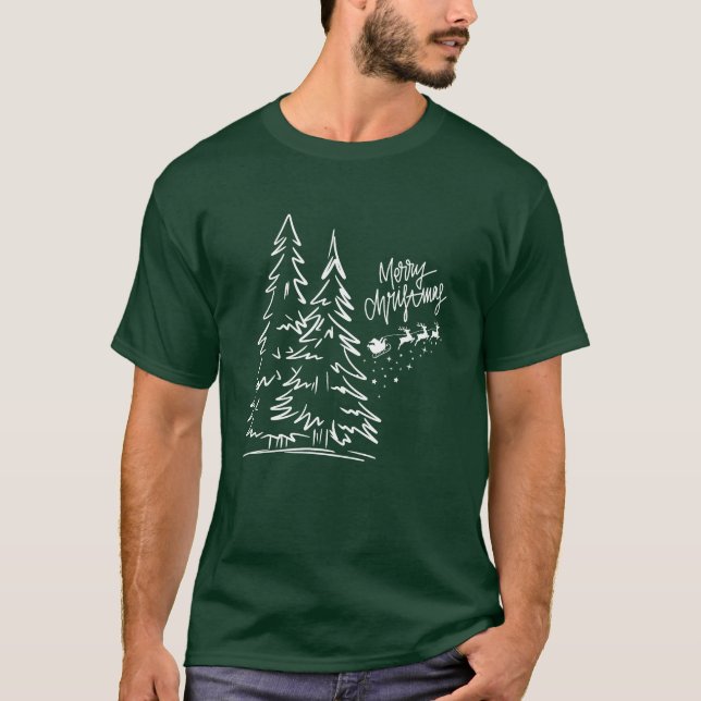 T-Shirt : Merry Christmas (green) (Front)