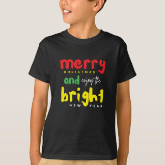 T-Shirt : Merry Christmas & New Year (black)