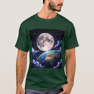 T-Shirt "Moon And Planet Earth"