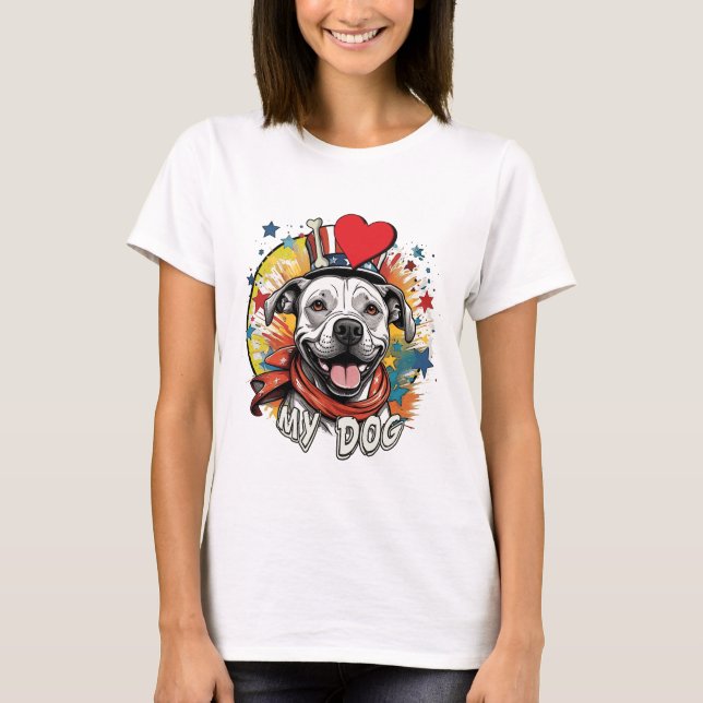 t-shirt My best friend pitbull (Front)