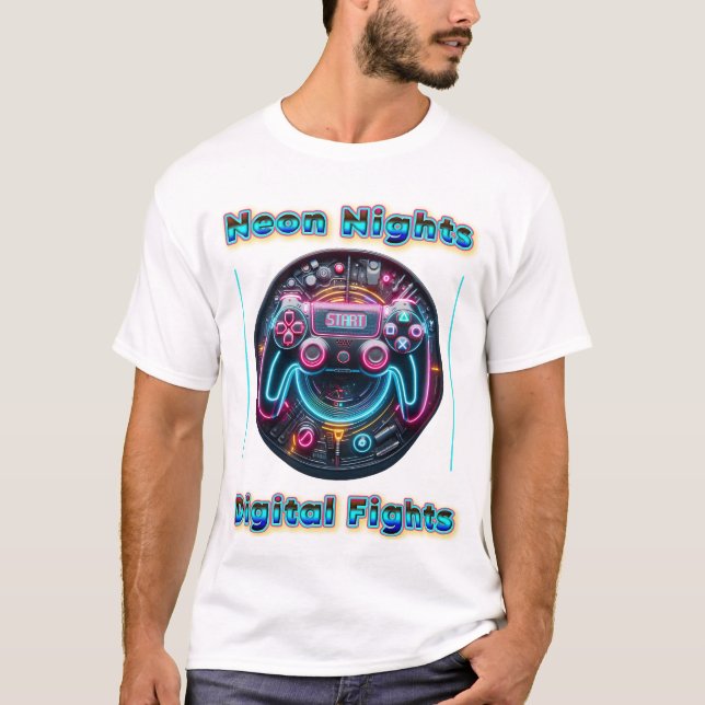T-shirt Neon Nights Digital Fights (Front)