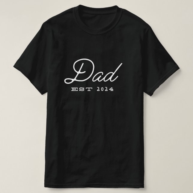  T-shirt  new Dad Est 2024  (Design Front)