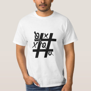 T-Shirt ~ Noughts & Crosses Tic Tac Toe Old school