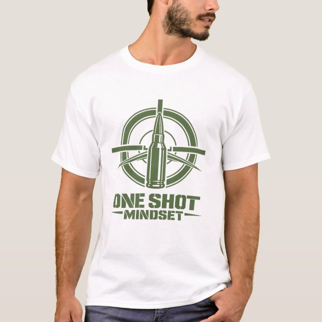 T-shirt One Shot Mindset Tactical Bullet (Front)