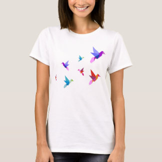T-shirt origami hummingbirds