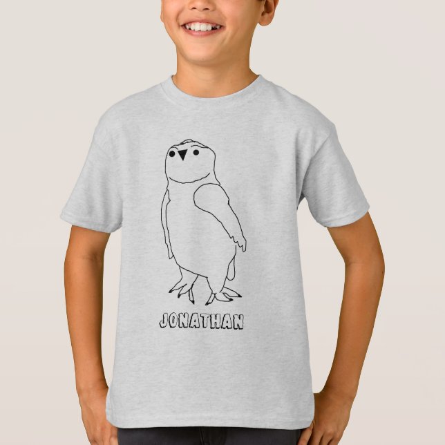 T-Shirt - Owl to Colour with Name (Front)