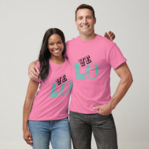T-SHIRT PINK LOVE Unisex  LIGHT GREEN BLACK