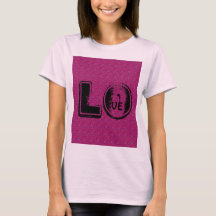 T-SHIRT PINK LOVE WOMEN MANDALA
