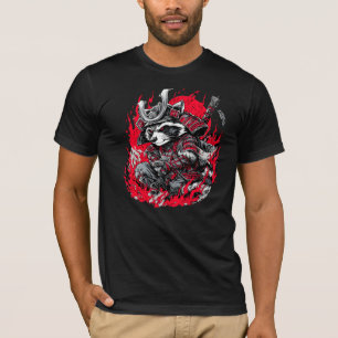 T-Shirt Racoon Samurai rebellion78