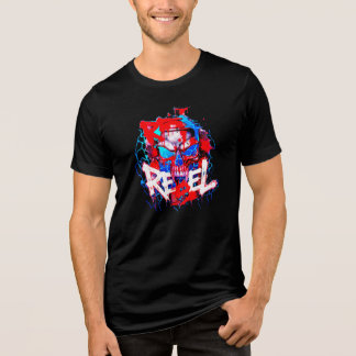 T-Shirt REBEL NEON SKULL - Cyberpunk Graffiti Stre Tri-Blend Shirt