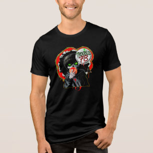 T-Shirt Rebellion Roses 78 - Gothic Skull Tri-Blend Shirt