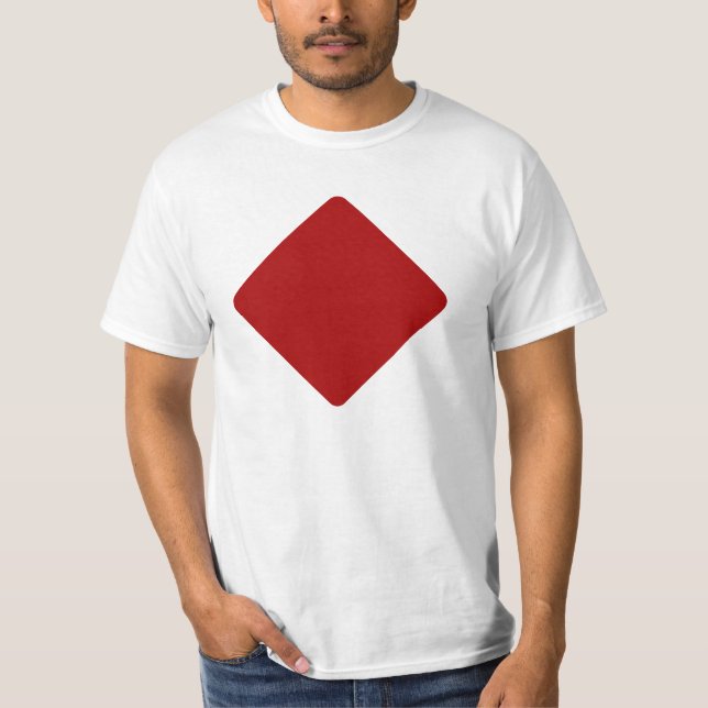 T-Shirt, Red Diamond, Playing Card Symbol T-Shirt (Front)