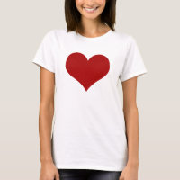 T-Shirt, Red Heart, Playing Card Symbol