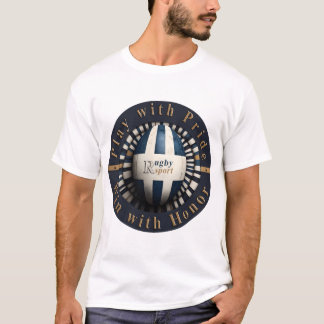 T-Shirt Rugby Design 3D "play with pride, win with
