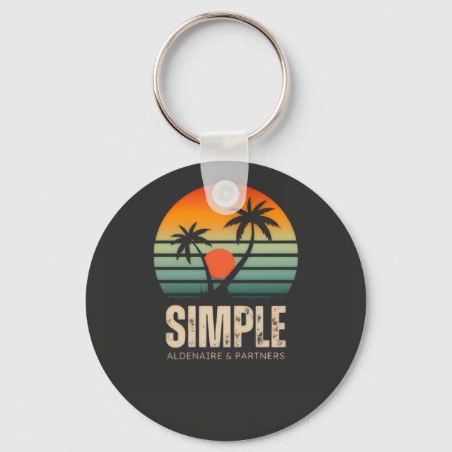 T-shirt Simple Sunset - Tropical vibes design Key Ring (Front)