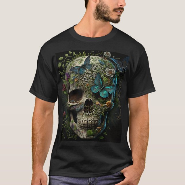T-Shirt Skull and Butterfly (Front)