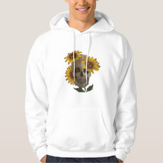 T-Shirt skull and sunflowers Hoodie