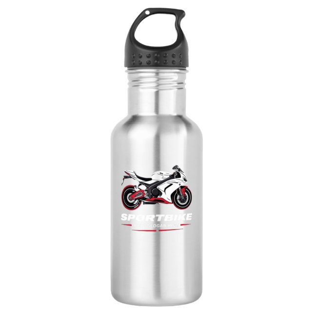 T-SHIRT SPORTBIKE NEW FASHION DESIGNER TEE 532 ML WATER BOTTLE (Front)