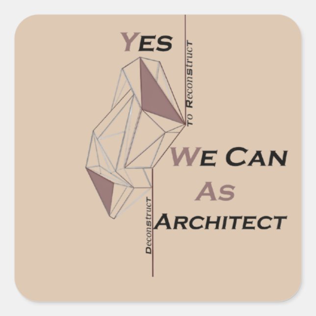 T-Shirt Square Sticker (Front)