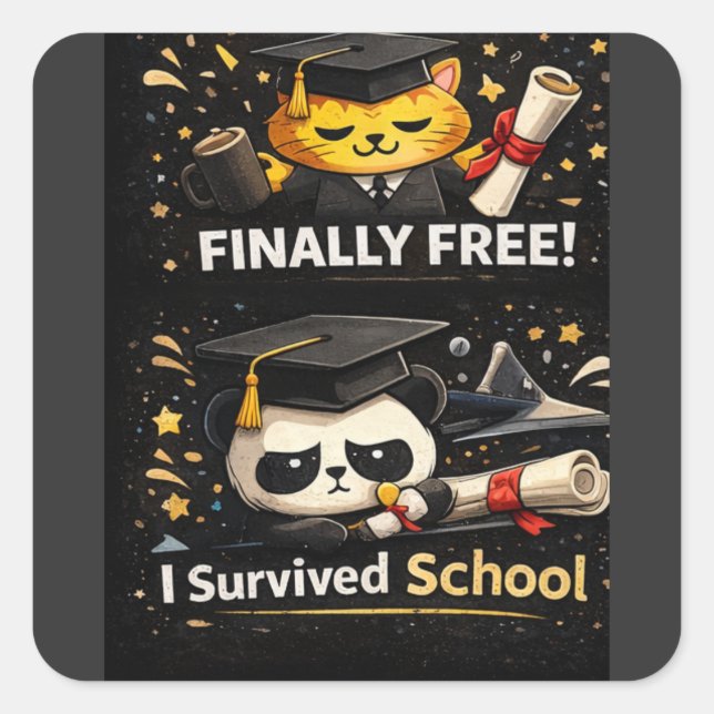 T-Shirt Square Sticker (Front)