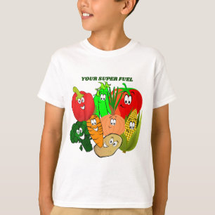 T-Shirt Superheroes Vegetables , your super fuel