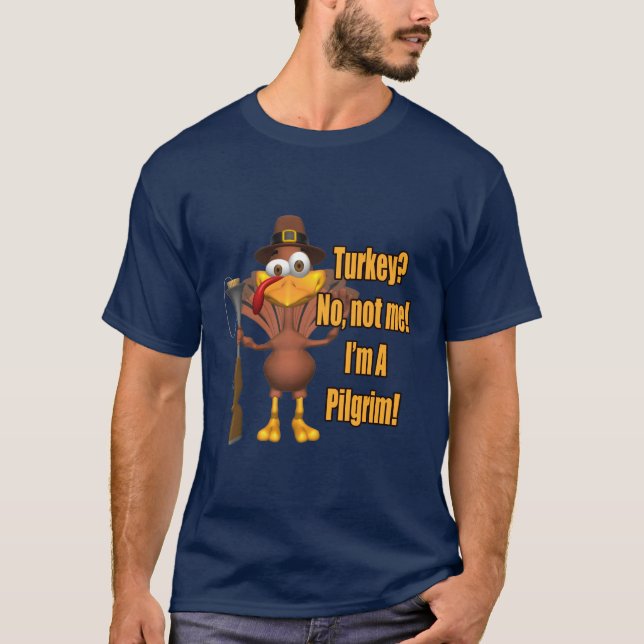 T-Shirt - Thanksgiving Turkey Pilgrim (Front)