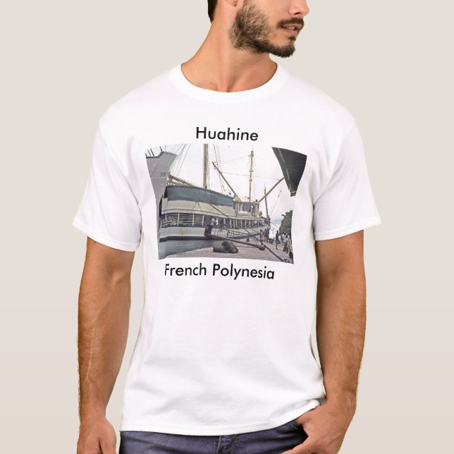 T-Shirt, The Dock at Huahine, French Polynesia T-Shirt (Front)