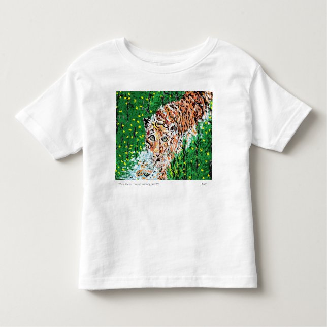 T-Shirt : Toddler Drawing of a Tiger (Front)