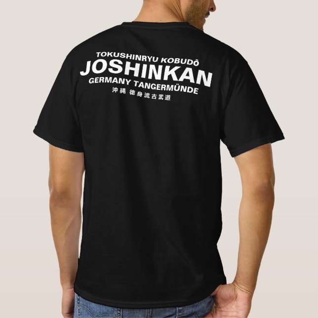T-shirt Tokushinryu, Kobudo, Joshinkan, black (Back)