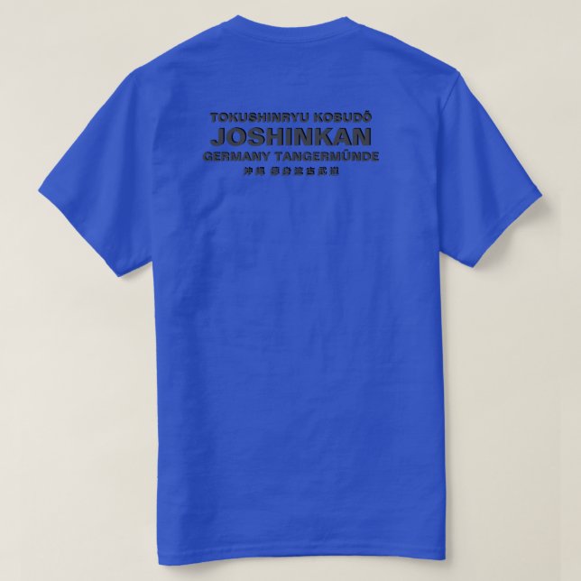 T-shirt Tokushinryu, Kobudo, Joshinkan, TM, blue (Design Back)