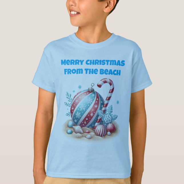 T-Shirt-Tropical Christmas Family T Shirts (Front)