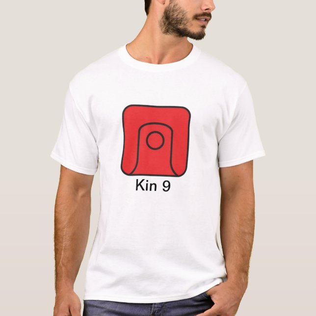 T-shirt Tzolkin Lua Red Kin 9 (Front)