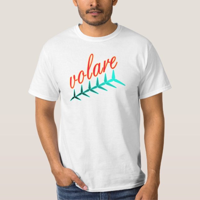 T-shirt volare flying fly prop propeller flight (Front)