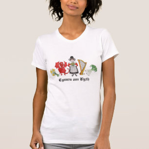 T-shirt: Welsh Daffodils,Dragon, Leeks, Harp T-Shirt