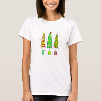T Shirt - Whimsical Christmas Trees