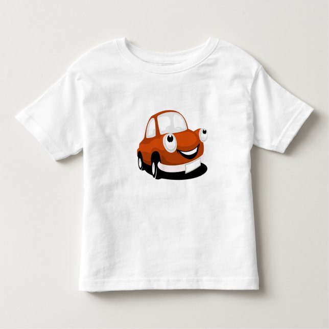 T-shirt white with automobile (Front)