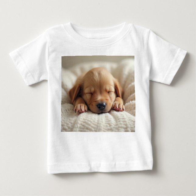  T-shirt with a cute puppy on it (Front)