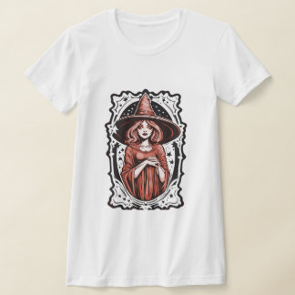 t-shirt with a little witch