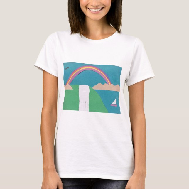 T-Shirt with a Rainbow Design (Front)