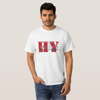 T-shirt with Citroën HY bus red text