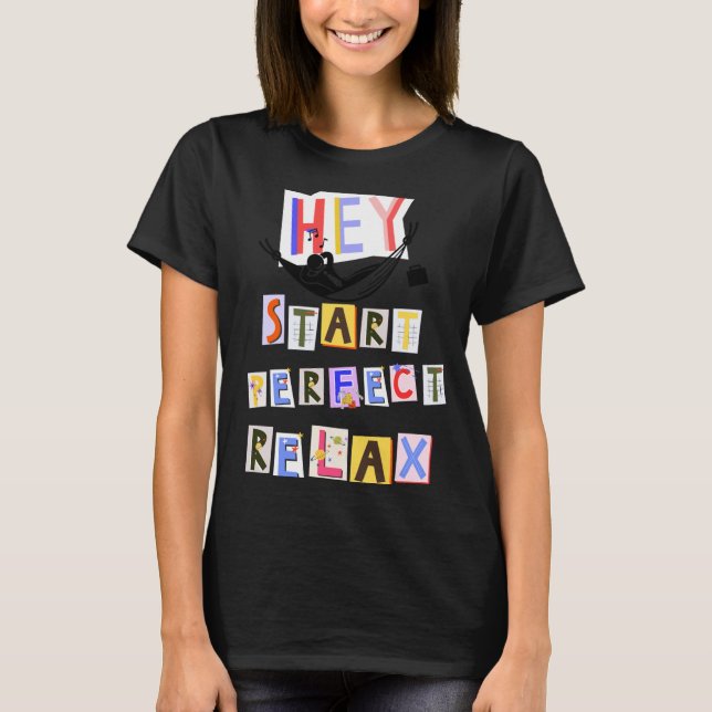 T-Shirt with colourful writing (Front)