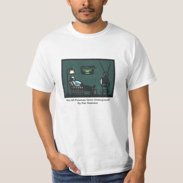 T-shirt with Couch Potato Design (Front)