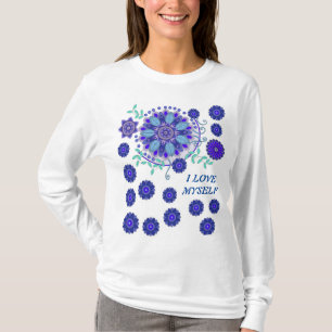 T-SHIRT WITH CREATIVE ART OF FLOWERS