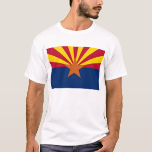 T Shirt with Flag of Arizona State USA